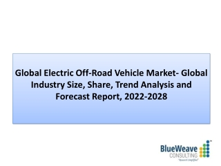 Electric Off-Road Vehicle Market Trends, 2022-2028