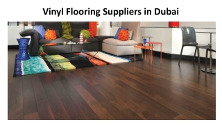 Vinyl Flooring Suppliers in Dubai