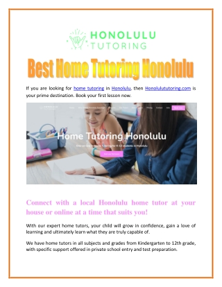 Best Home Tutoring Honolulu