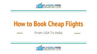 How To Book Cheap Flights To India From USA