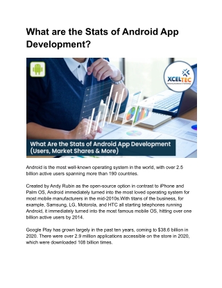 What are the Stats of Android App Development