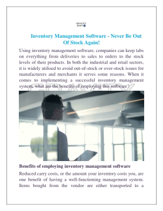 Inventory Management Software - Never Be Out Of Stock Again!