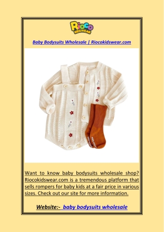 Baby Bodysuits Wholesale Riocokidswear.com