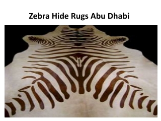 Zebra Hide Rugs Abu Dhabi