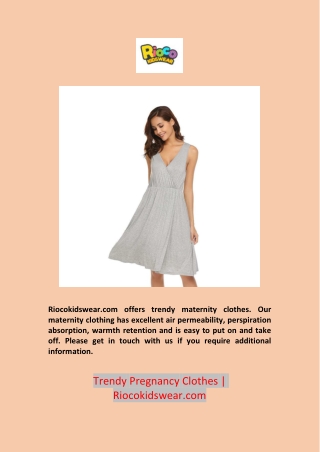 Trendy Maternity Clothes | Riocokidswear.com