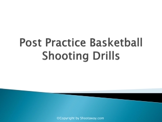 Post Practice Basketball Shooting Drills