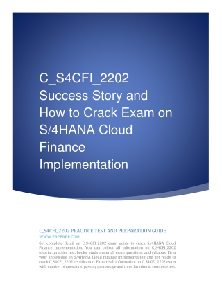 C_S4CFI_2202 Success Story and How to Crack Exam on HANA Cloud