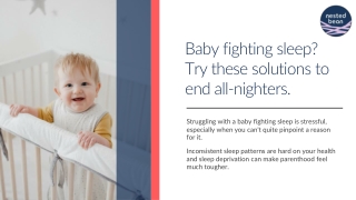 Baby fighting sleep