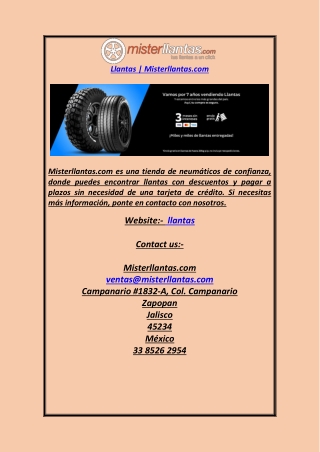Llantas Misterllantas.com