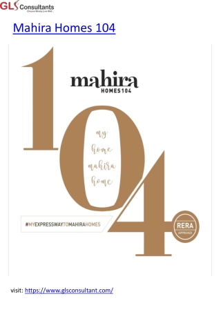 Mahira Homes Sector 104 Gurgaon