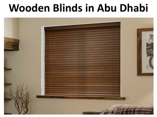 Wooden Blinds in Abu Dhabi