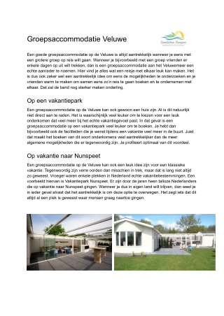 Groepsaccommodatie Veluwe