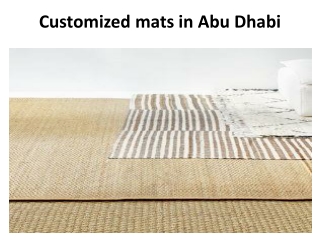 Sisal Mats in Abu Dhabi