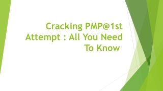 Cracking PMP@1st Attempt