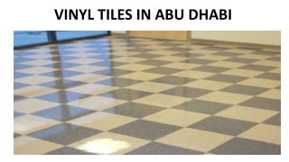 VINYL TILES IN ABU DHABI