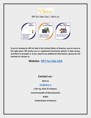 Nft for Sale Usa | Abris.io