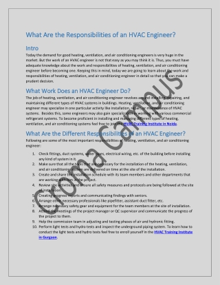 What Are the Responsibilities of an HVAC Engineer (1)