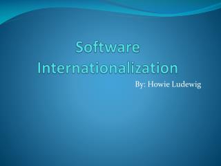 Software Internationalization