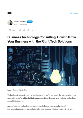 Business Technology Consulting How to Grow Your Business with the Right Tech Solutions