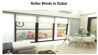 Roller Blinds In Dubai