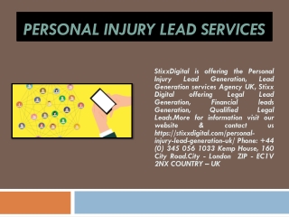 Personal Injury Lead Services