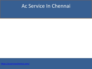 Ac Repair And Service In Chennai