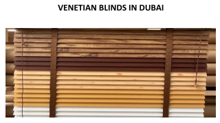 VENETIAN BLINDS IN DUBAI