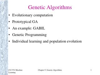 Genetic Algorithms