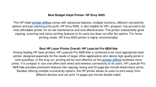 hp printer offline fix