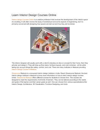 Learn Interior Design Courses Online