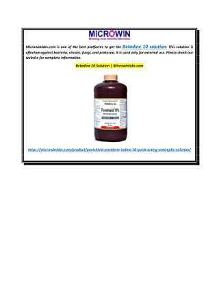 Betadine 10 Solution Microwinlabs.com