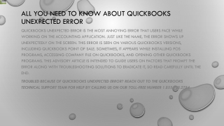 An effective method to fix QuickBooks unexpected error