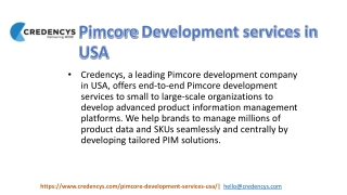 Pimcore development services in USA - Credencys