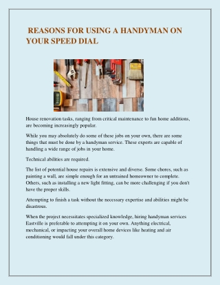 Professional Maintenance Services in Eastville.