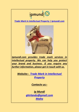 Trade Mark In Intellectual PropertyIpmundi.com