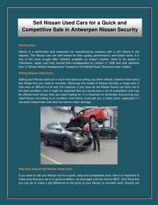 Nissan Used Cars
