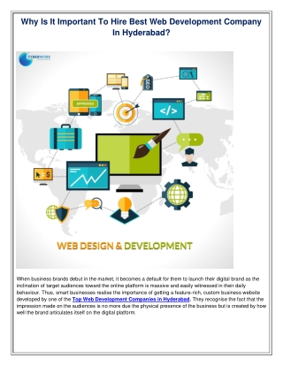 Why Is It Important To Hire Best Web Development Company In Hyderabad?