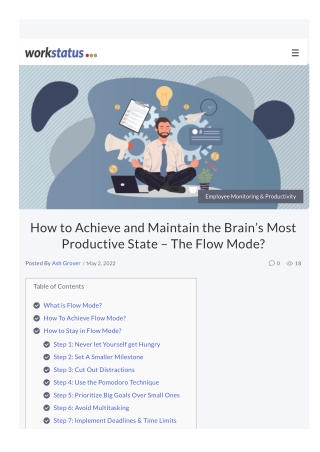 How to Achieve and Maintain the Brain’s Most Productive State – The Flow Mode?