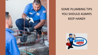 Some Plumbing Tips You Should Always Keep Handy