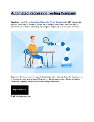 Automated Regression Testing Company