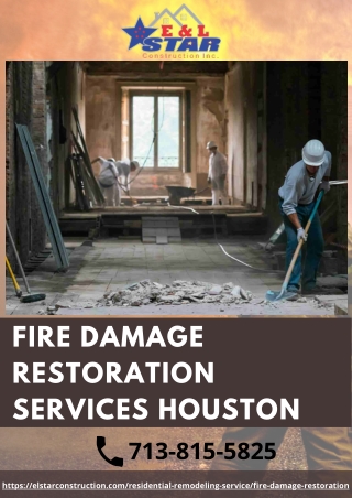 Fire Damage Restoration Services Houston | E & L Star Construction