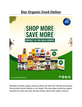 Buy Organic Food Online