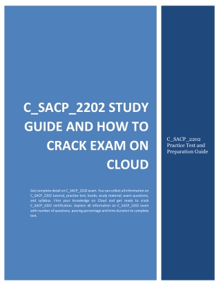 Best Preparation Method to Pass The  SAP C_SACP_2202 Certification Exam