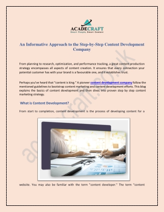 content_development company