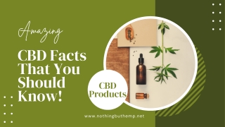 Amazing CBD Facts That You Should Know