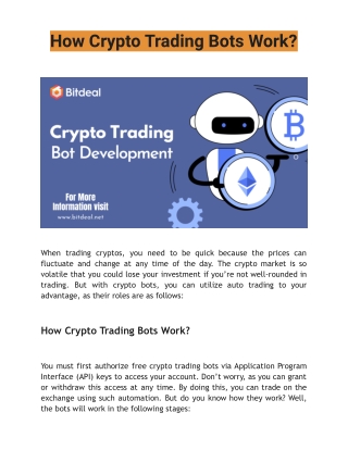 How Crypto Trading Bots Work?