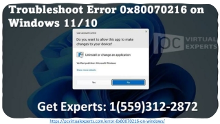 How to fix Error 0x80070216, { 1(559)312-2872} on Windows 11/10