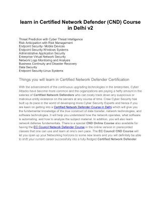 learn in Certified Network Defender (CND) Course in Delhi v2