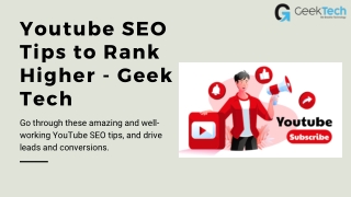 Youtube SEO Tips to Rank Higher - Geek Tech