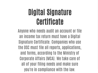 Digital Signature Certificate